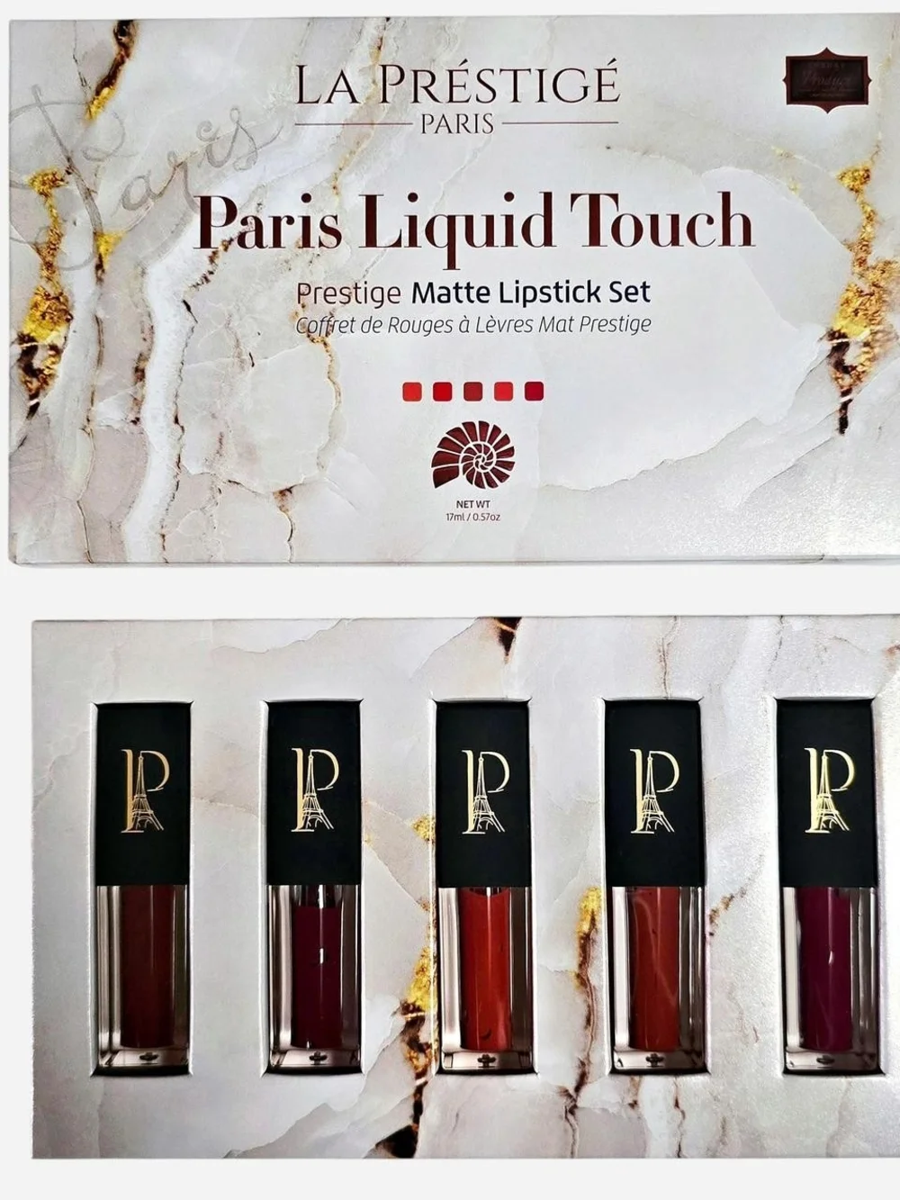 Paris Liquid Touch 5-Piece Matte Lipstick Set - Mixed Red & Plum Shades